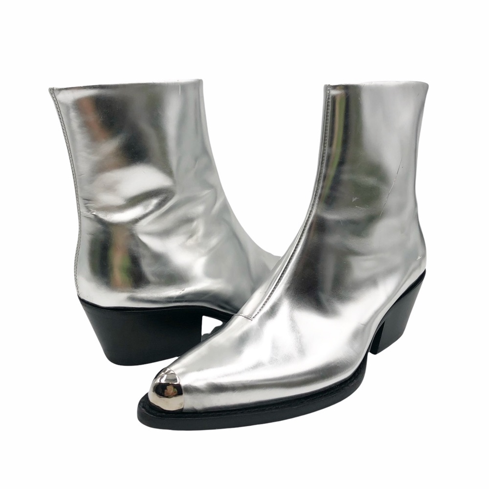 Calvin Klein Boots, Silver, Sz 38.5